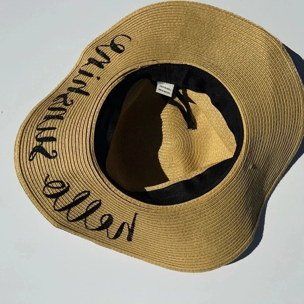 C.C.Creations, Hello Sunshine wide brim paper‎ hat with adjustable drawstring